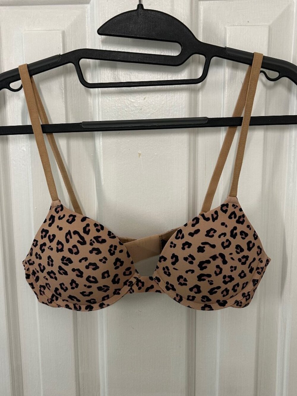 Pepper Size 36AA Beige Leopard Print Bra